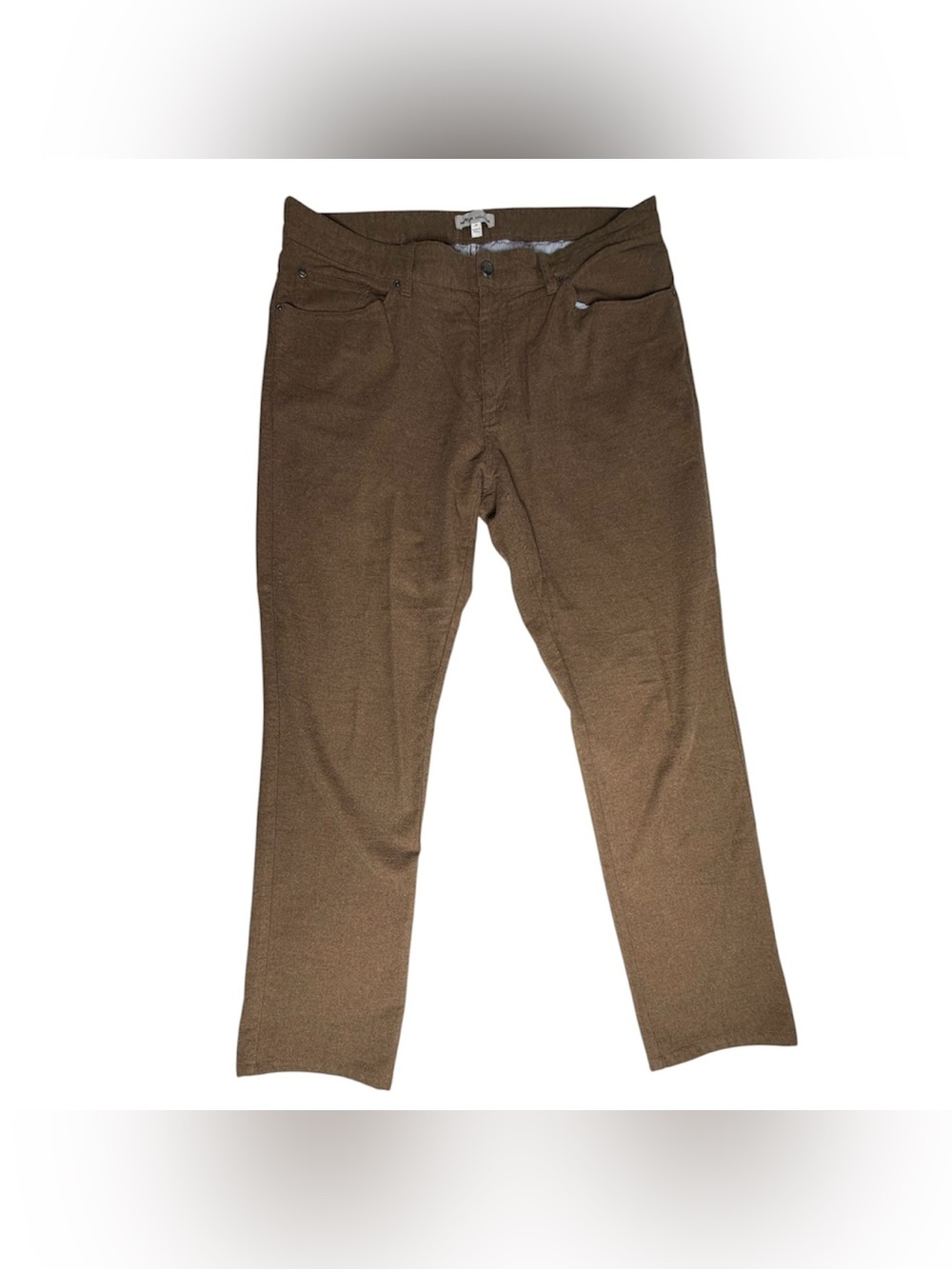 Peter Millar Pants Mens 35x29 Brown Flannel 5 Pocket Chino Stretch Casual Golf